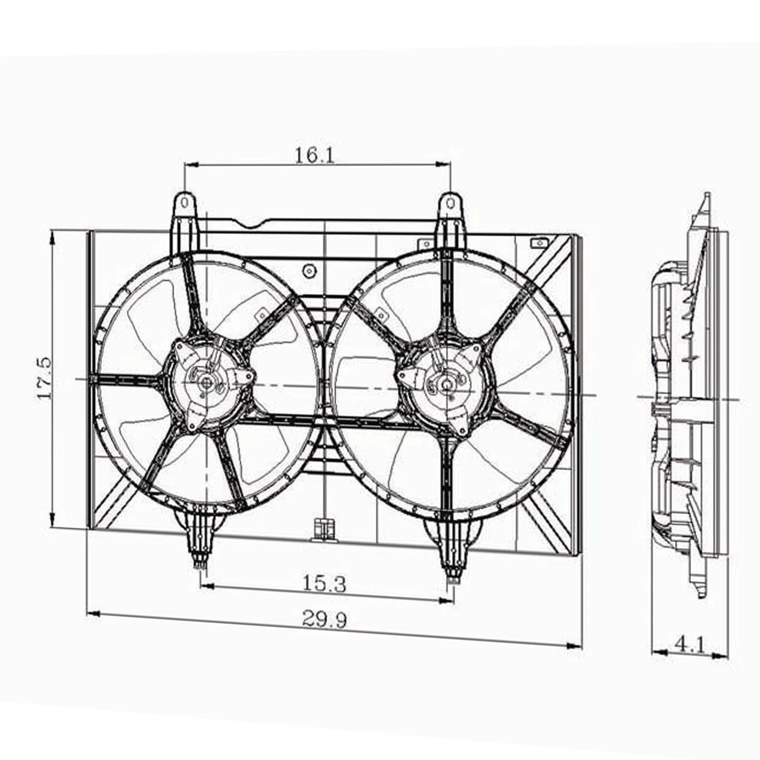 Replacement Dual Cooling Fan Assembly for Nissan Quest (2004–2008)