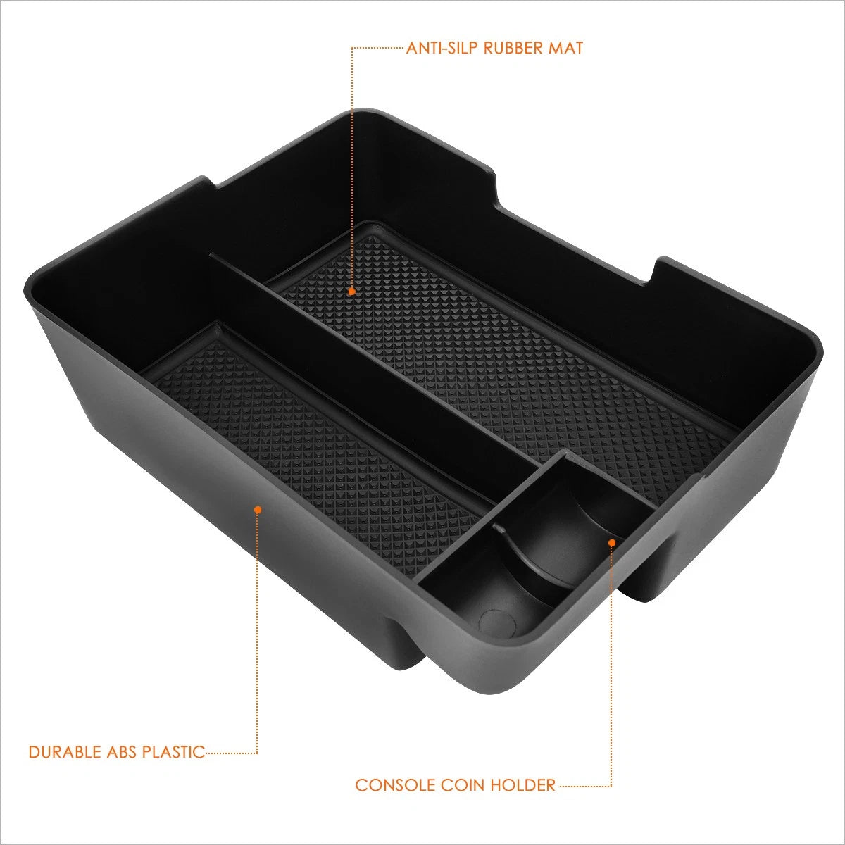 Center Console Storage Armrest Organizer Tray for Tesla Model 3 (2017–2019)