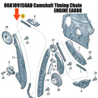 Upper Camshaft Timing Chain for VW GTI Jetta CC Eos Audi TT A3 A4 A5 A6 (2006–2019)