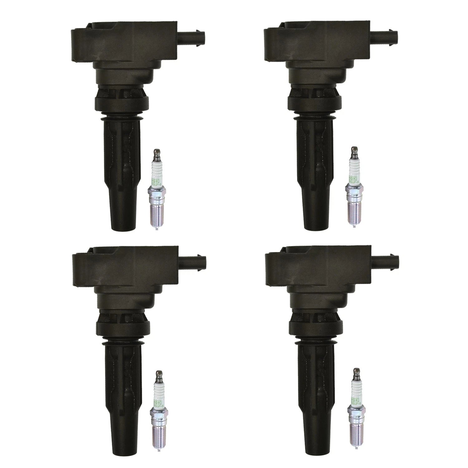Set of 4 Ignition Coils & NGK Platinum Spark Plugs for Bronco Sport Edge (2021–2023)