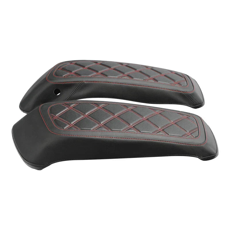 Red Stitching Saddlebag Lid Covers for Harley Electra Street Glide (2014-2023)