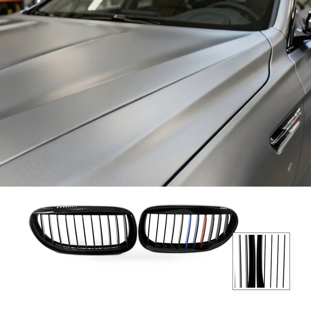 Gloss Black M-Style Front Grille for BMW 6 Series E63 (2003–2010)