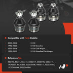Set of 4 Front Upper & Lower Ball Joints for Ford E150 (2000-2014)