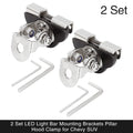 2X LED Light Bar Mounting Brackets Hood Clamp for Honda Odyssey Civic 