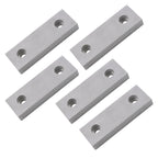 Set of 5 Machinable Aluminum Soft Jaws for 6" Vise (6×2×0.75")