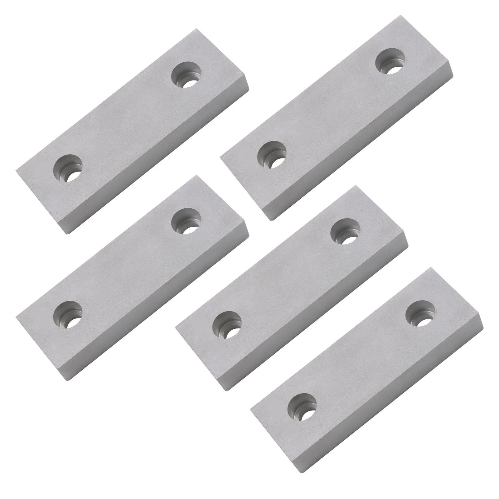 Set of 5 Machinable Aluminum Soft Jaws for 6" Vise (6×2×0.75")