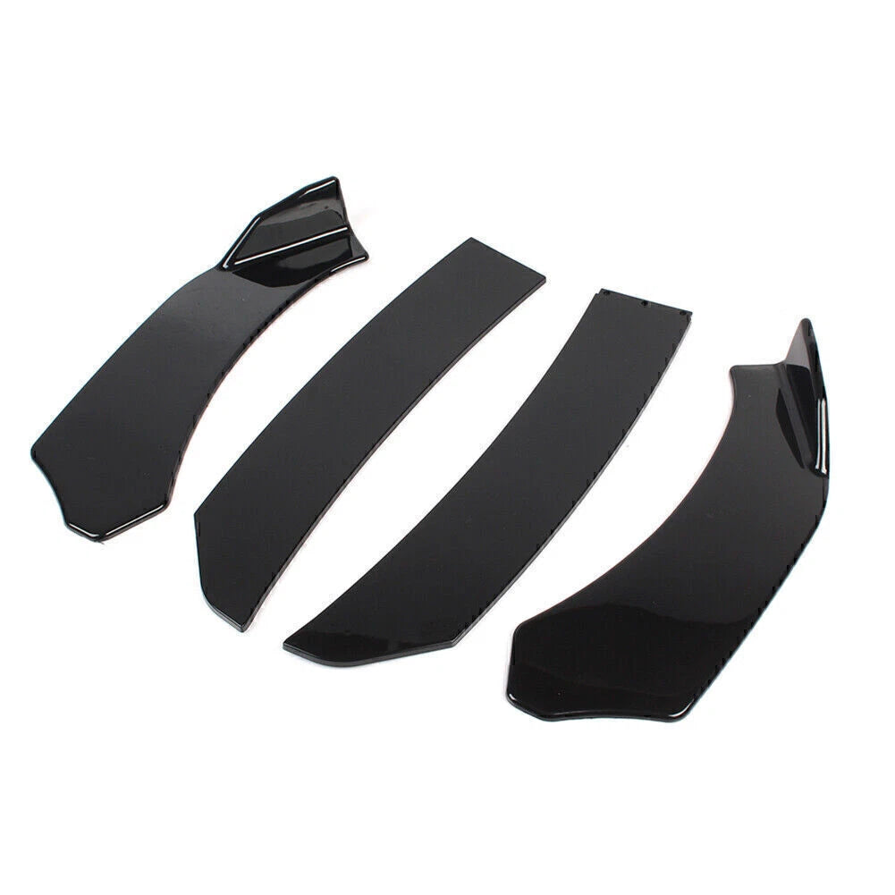 Glossy Black Front Bumper Lip Chin Spoiler Splitter for Universal Car