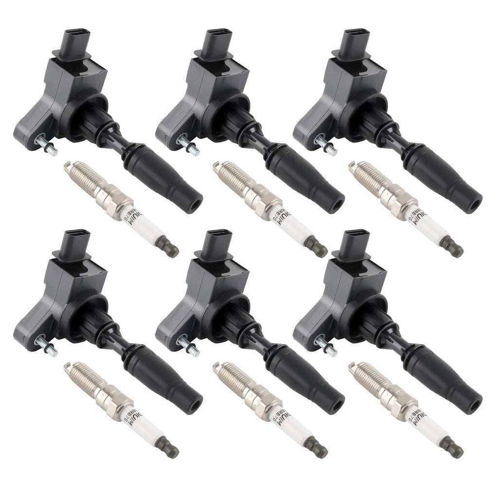 Set of 6 Ignition Coils & Spark Plug for Buick LaCrosse Cadillac Chevrolet Blazer (UF830)