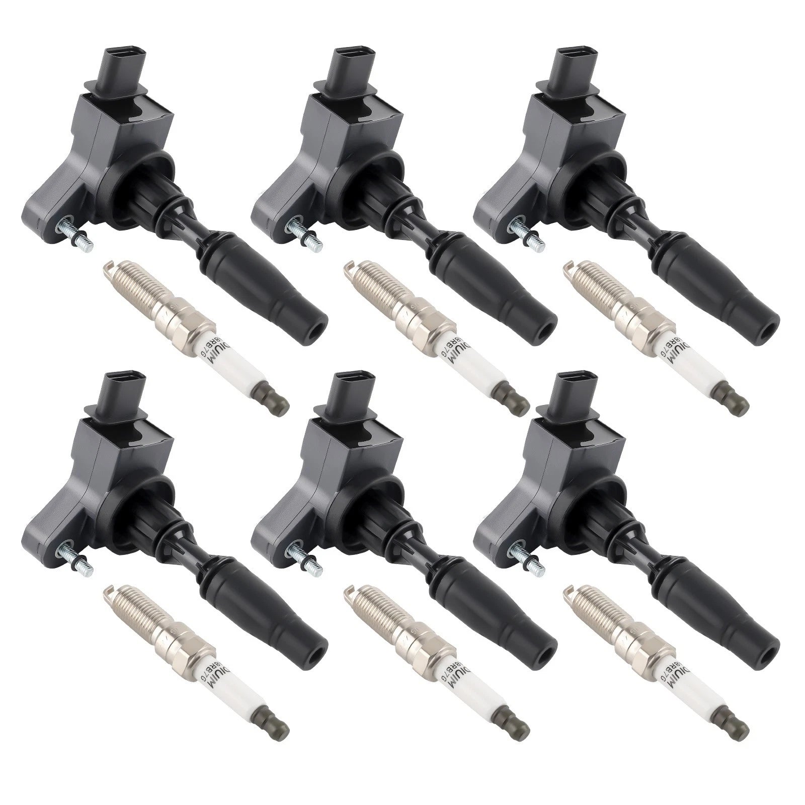 Set of 6 Ignition Coils & Spark Plug for Buick LaCrosse Cadillac Chevrolet Blazer (UF830)