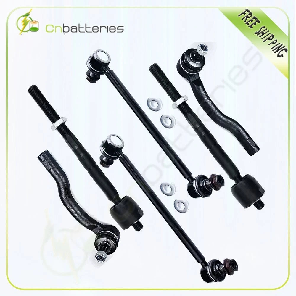 6pc Front Suspension Kit Tie Rod End for Toyota Sienna (2004–2010)