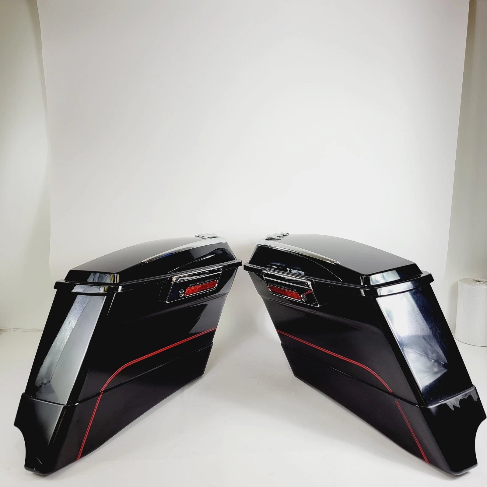 Saddlebag Bottoms for Harley Davidson Touring (1996–2013) Black w/ Extensions