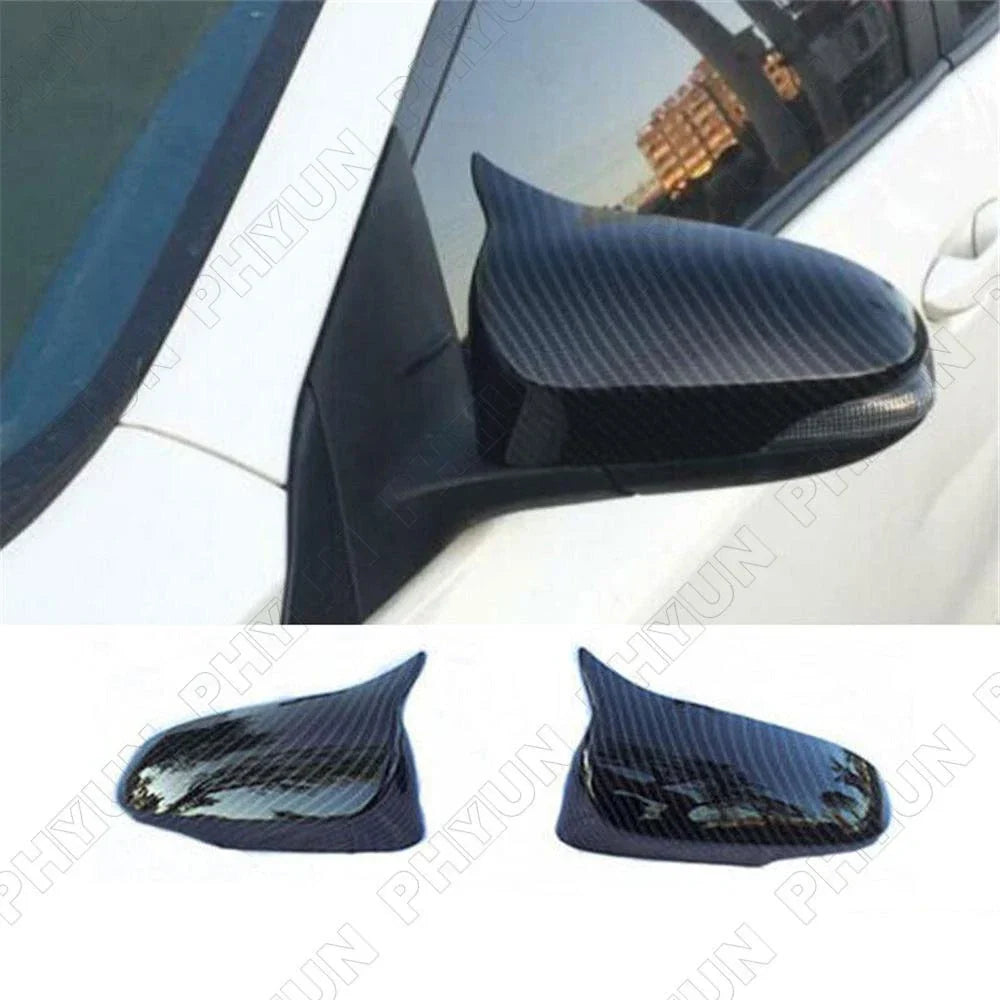 Carbon Fiber Look Rear View Side Mirror Cover Trim for Toyota Corolla (2014-2018)