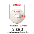 Stainless Steel Gasket Cover Plate for Baitcasting Reel (29.4x1.7mm, 28.8x0.7mm)