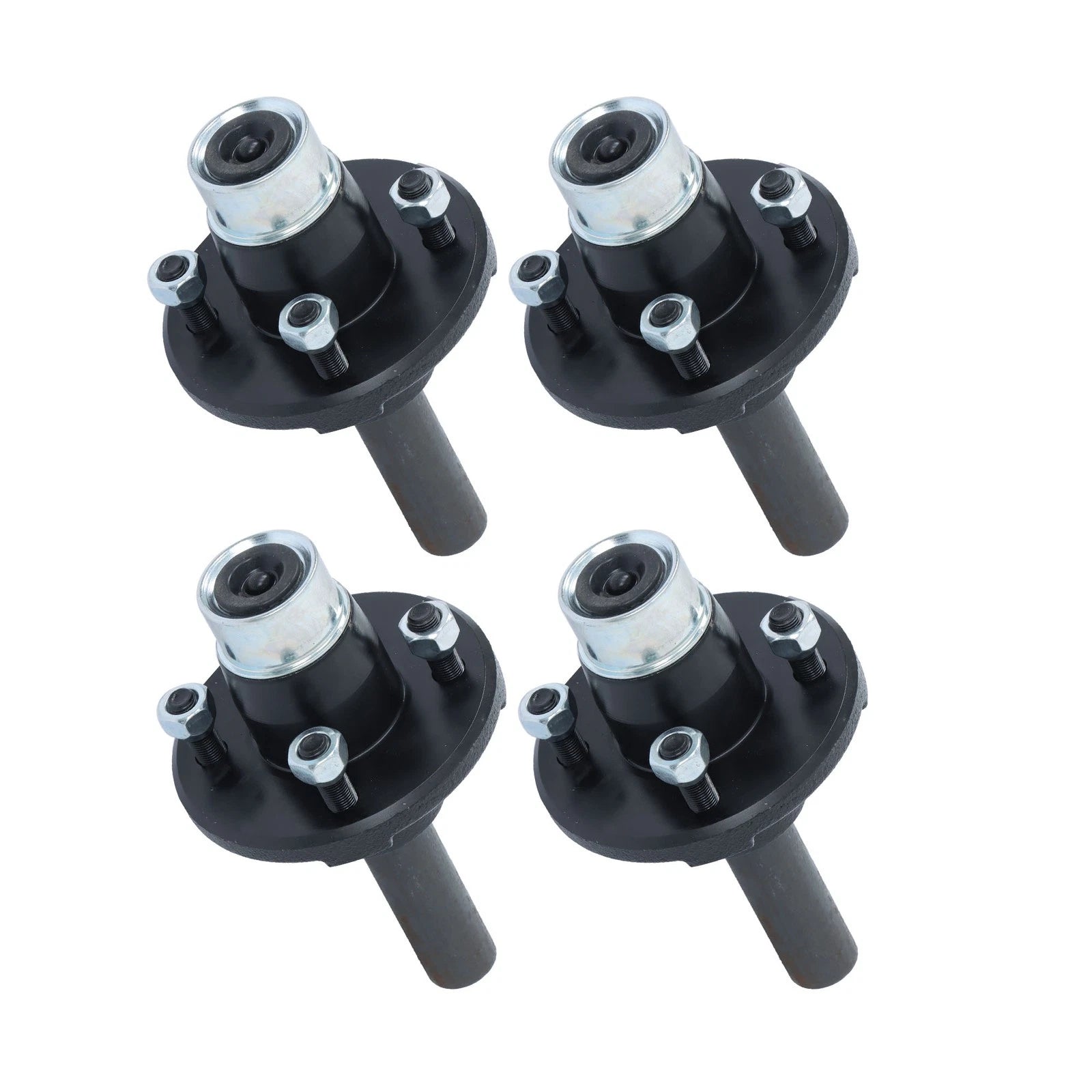 Set of 4 Trailer Hub Kits for BT8 Spindle 1" (Pre-Assembled)