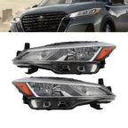 Set of 2 Halogen Headlights for Nissan Kicks (2021–2023) Chrome Left+Right