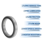 Deep Groove Ball Bearings 6919DDU for Scooter Skateboard (95x130x18mm)