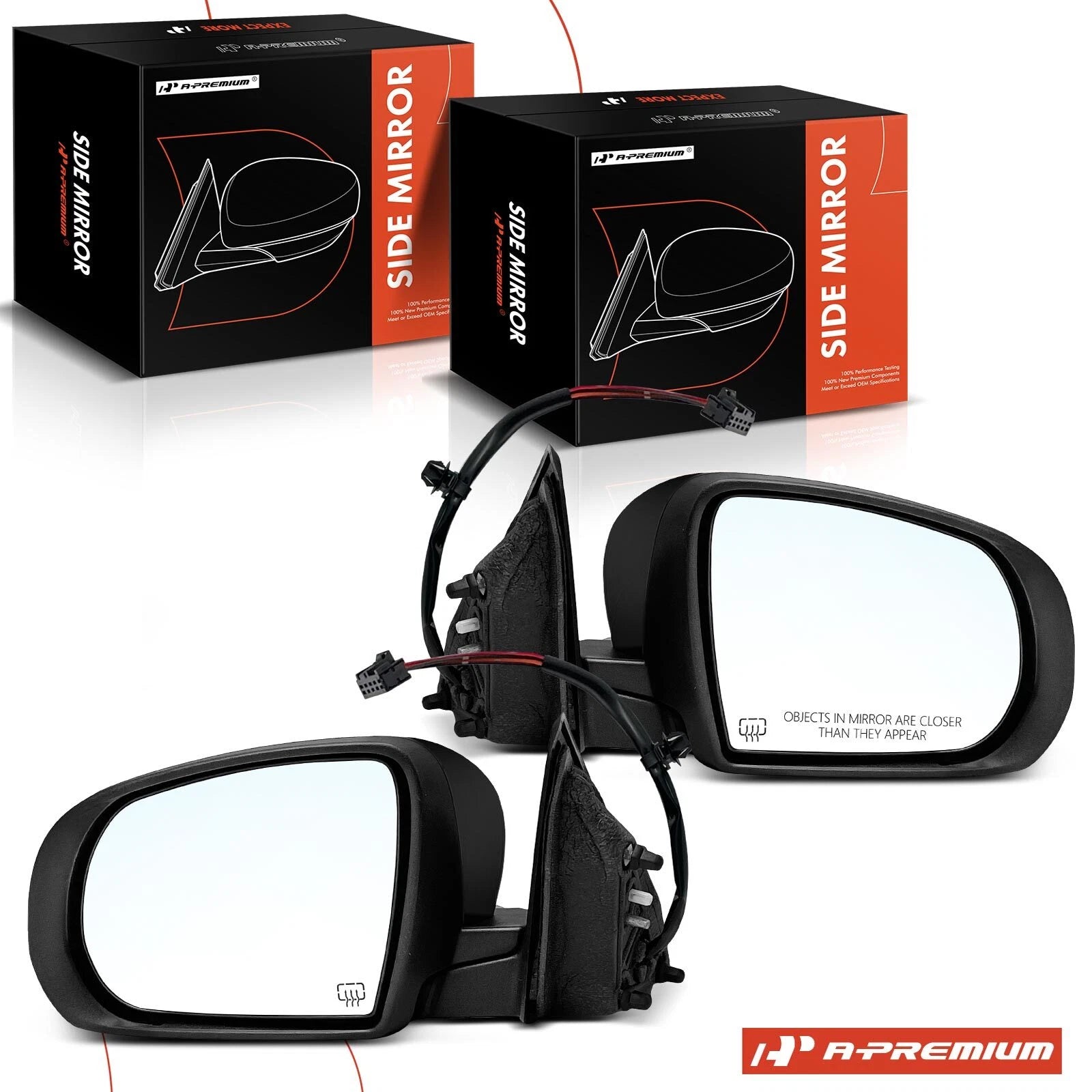 Power Mirror Pair for Jeep Cherokee (2014–2018) Manual Fold Heated