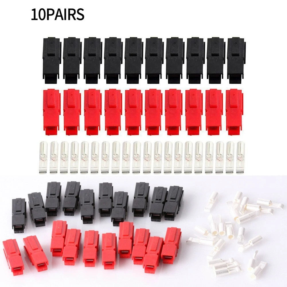 10 Pair Red Black 30 Amp 600V Anderson Plug Marine Power Connector