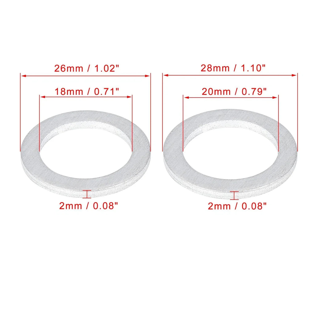 10 x Oil Drain Plug Gaskets for Honda (94109-20000, 90471-PX4-000)