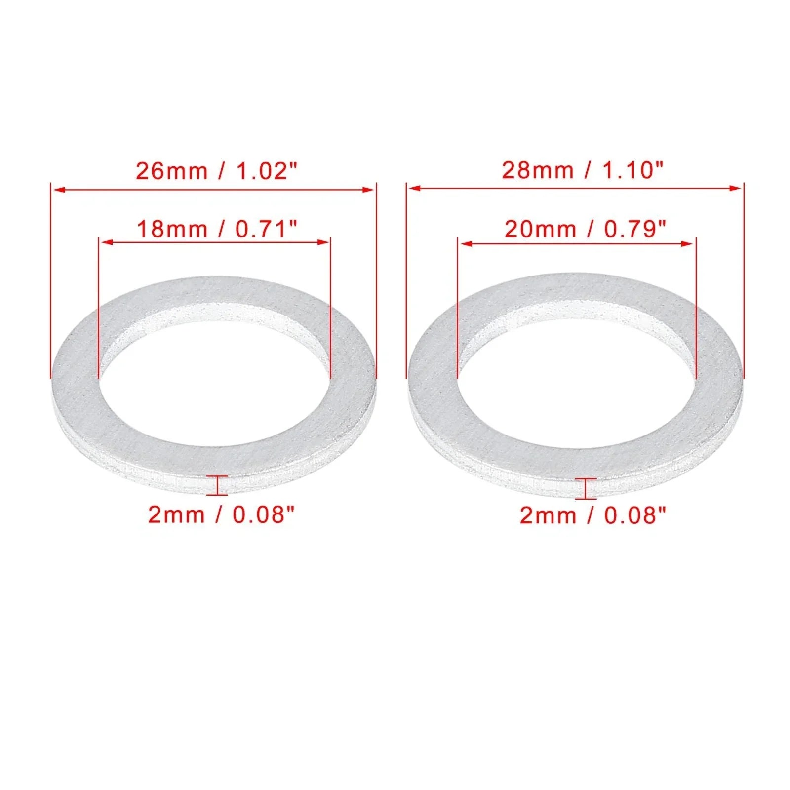 10 x Oil Drain Plug Gaskets for Honda (94109-20000, 90471-PX4-000)
