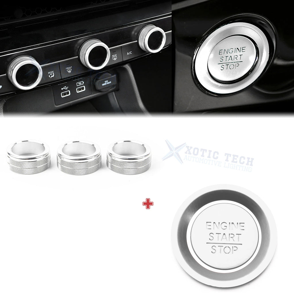 Engine Start Push Button + AC Climate Control Cover for Honda Civic (2022–2026)