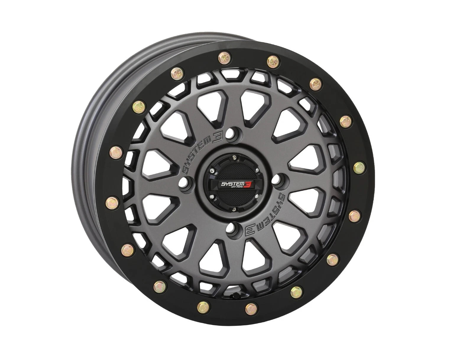 Set of 4 Beadlock Wheels for Maverick X3 (15x7, 4/137, Gunmetal Gray)