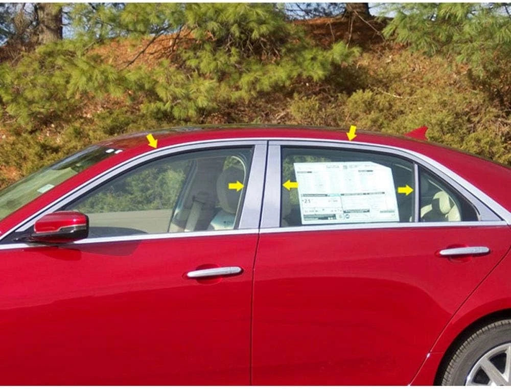 10p Luxury FX Chrome Window Package w/Standard Posts For 2014-2019 Cadillac CTS