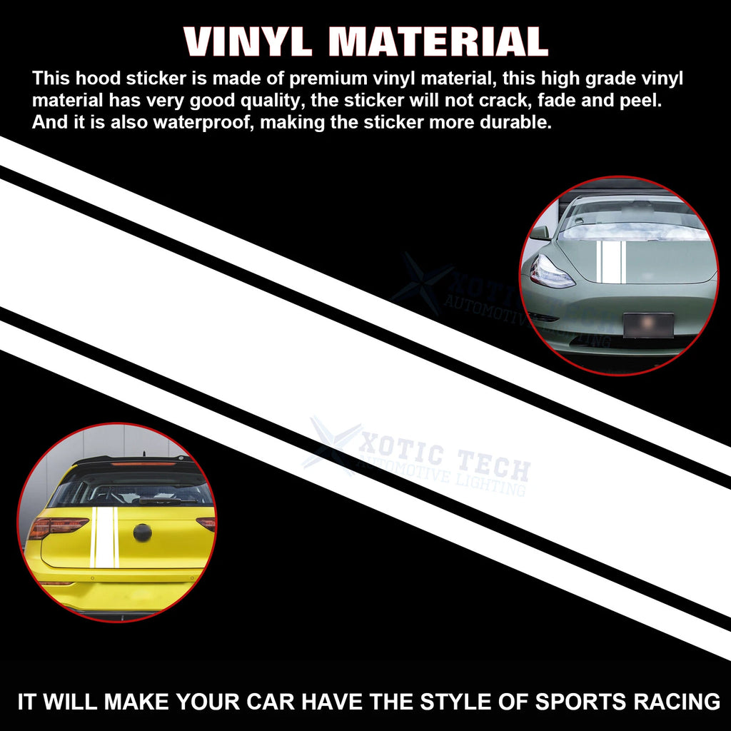 White KK Vinyl Stripe Decal for Car for Honda K? (2011-2016)