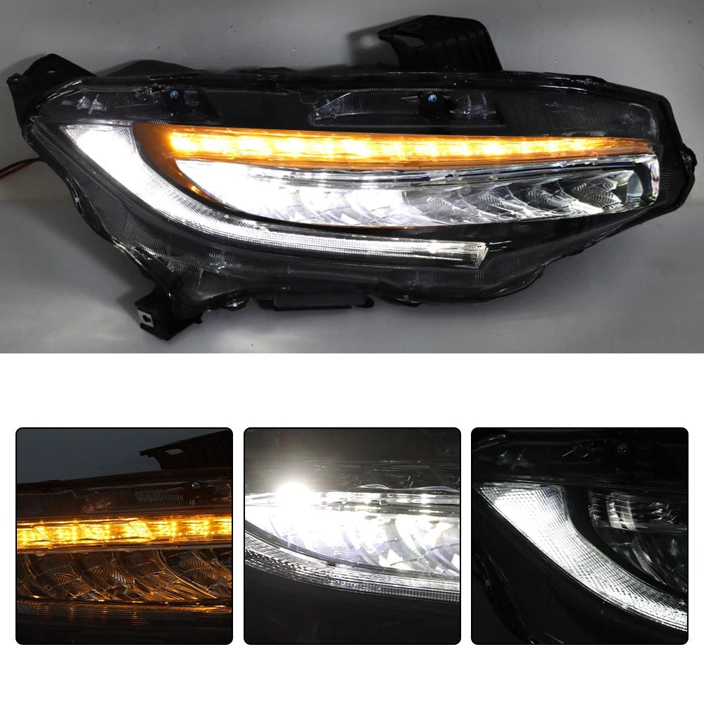 Full LED Right Side Headlight for Honda Civic (2016–2019)