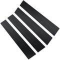 4pc. Luxury FX Brushed Matte Black Pillar Post Trim for 19 Ram Classic 1500 Crew