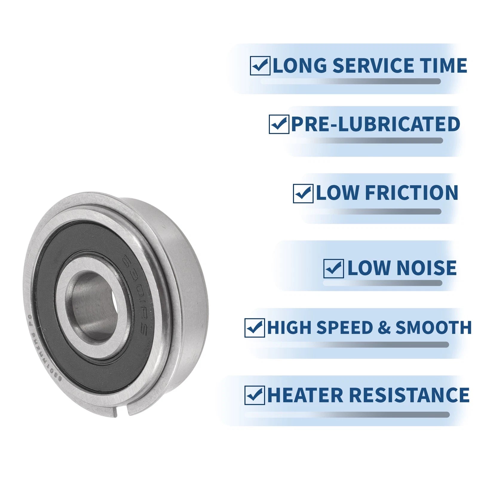 Deep Groove Ball Bearing 6301NR2RS for Scooter Skateboard (12x37x12mm)