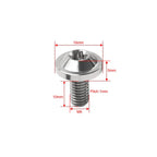 6 x M6x10mm Alloy Torx Head Screws for Bike Motorcycle - Blue