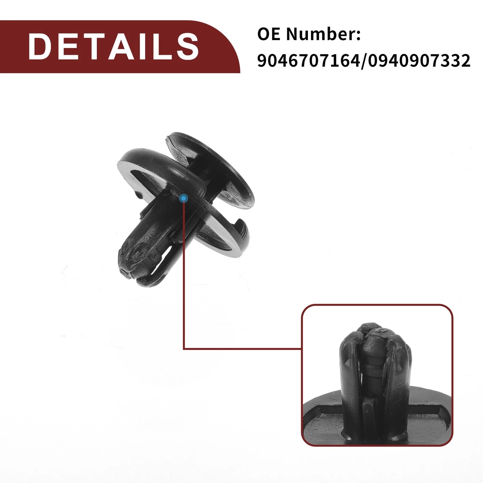 100 Pcs Front Fender Skirt Clip for Toyota Sienna (1998–2020) & Camry