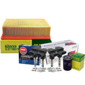 Tune-Up Kit with Mann Filters, NGK Spark Plugs, Hitachi Coils for Audi A4