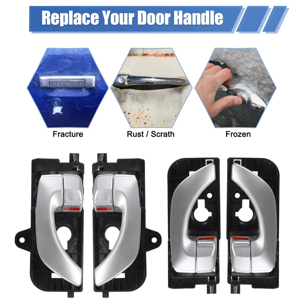 Set of 4 Interior Door Handles for Hyundai Sonata (2005–2008)