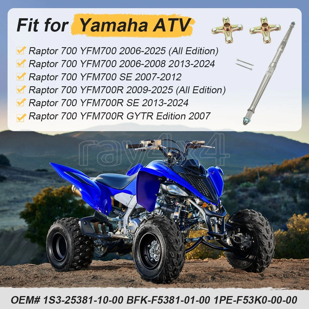 Rear Axle Shaft with Wheel Hub for Yamaha Raptor 700R YFM700R (2006–2025)