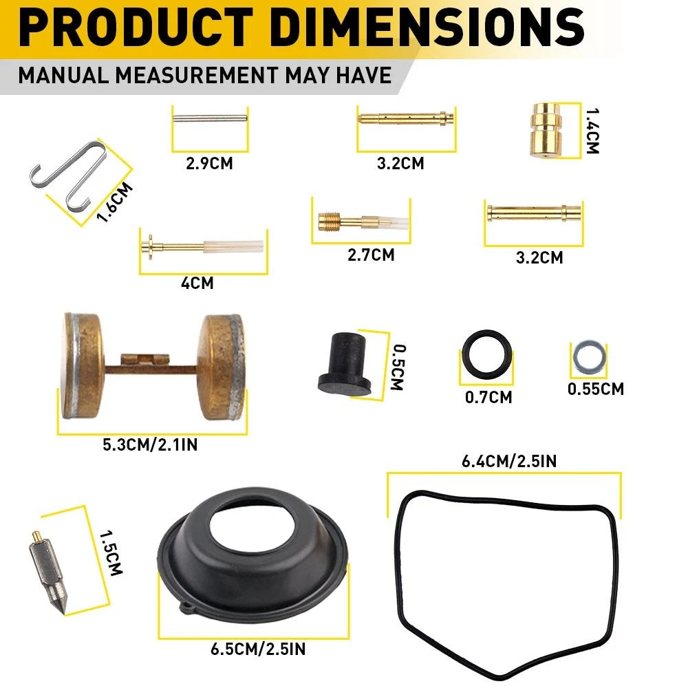 Carburetor Rebuild Diaphragm Kit for Honda CB350, CL350 (1968–1973)