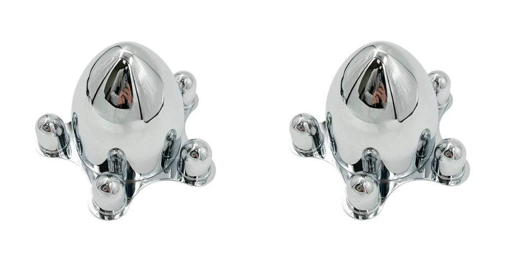 Wheel Hub Caps Chrome Spider Bullet Front Pair for Ford F-150 (2004–2020)