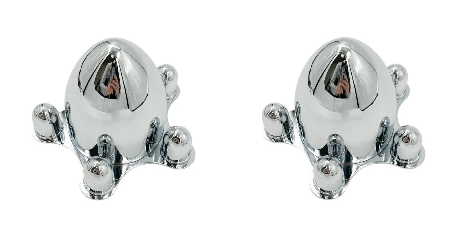 Wheel Hub Caps Chrome Spider Bullet Front Pair for Ford F-150 (2004–2020)