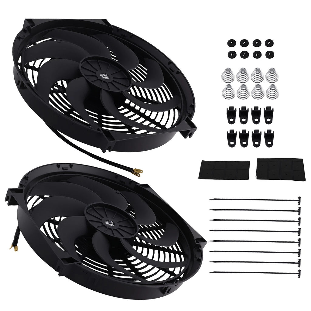 14" High Flow Electric Fan Kit 900CFM for Universal Radiator System
