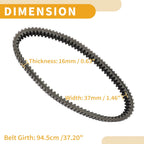 Drive Belt V-Belt No. 2760109F51/2760109F60 for Suzuki LTA500 (2002–2007)
