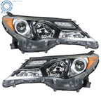 Pair of Halogen Headlights for Toyota RAV4 (2013–2015) Left+Right Side