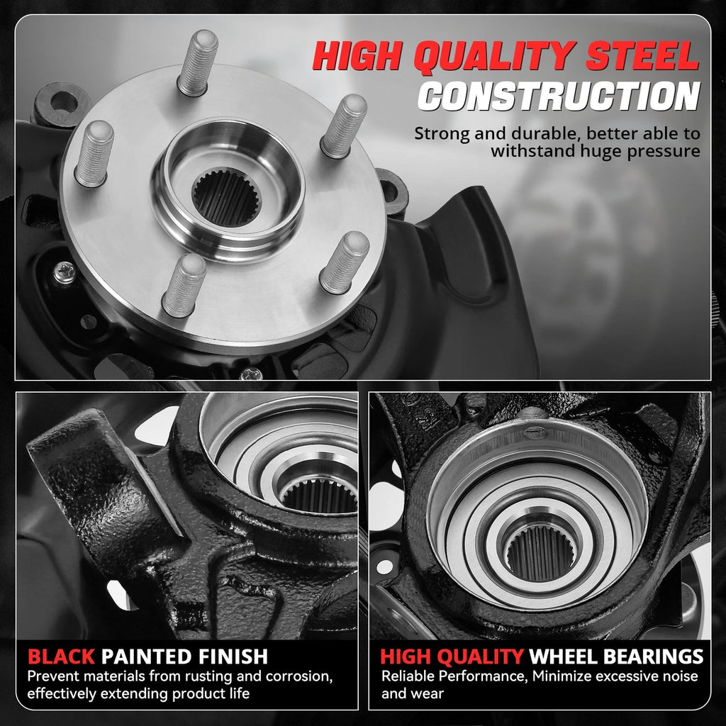 Front Left Loaded Wheel Bearing Knuckle for Toyota Highlander (2004–2007)