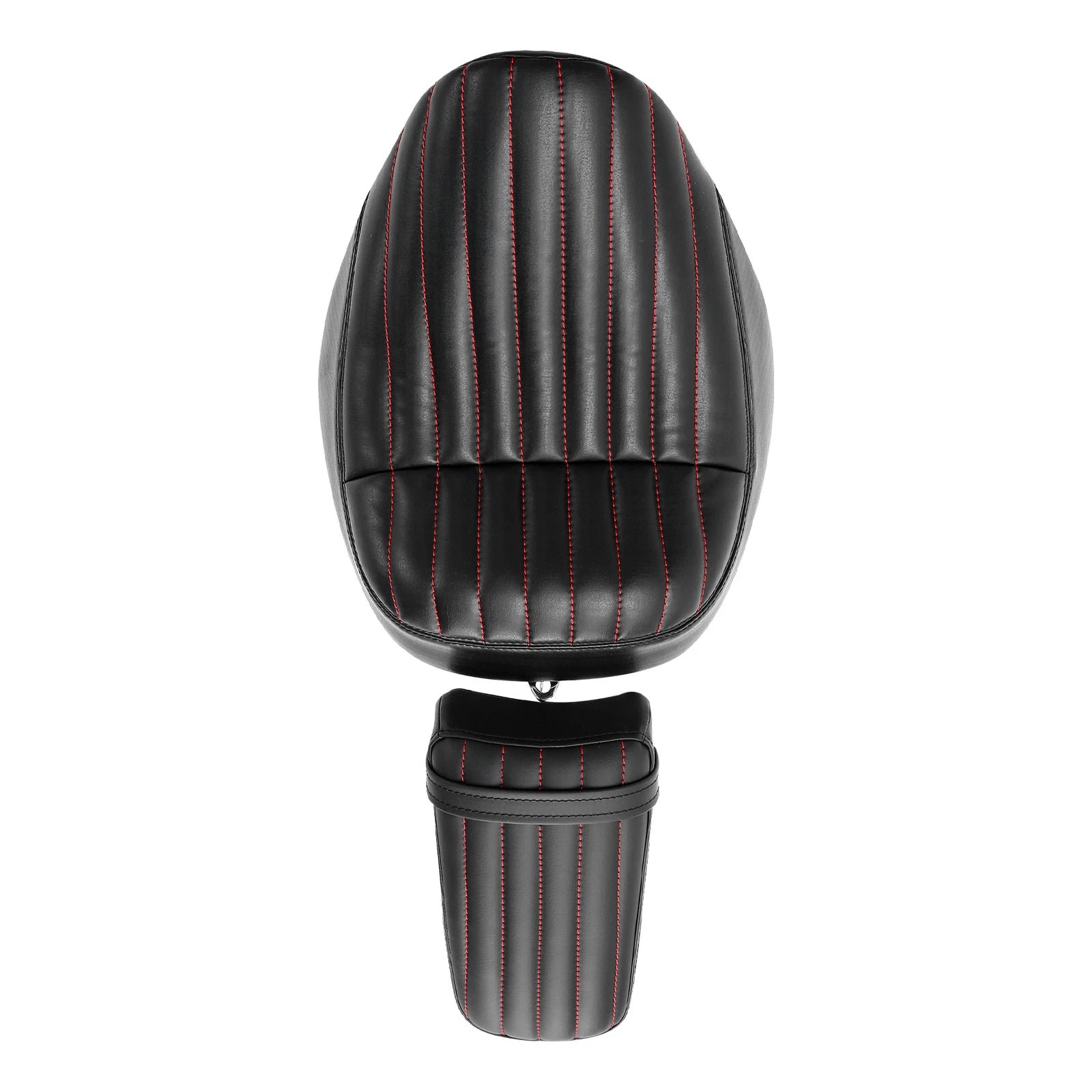 Black Front Driver Rear Passenger Seat for Harley Street Bob FXBB (2018–2024)