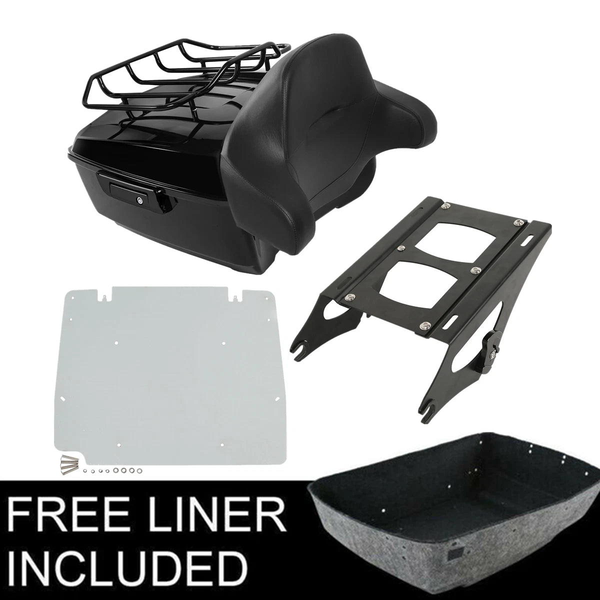 Trunk Pad Mount Rack Base Plate for Harley Electra Road Glide (2014–2025)