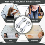 Bathroom Grip Tub Shower Bar Rail Handle Suction Cup Grab for Bath