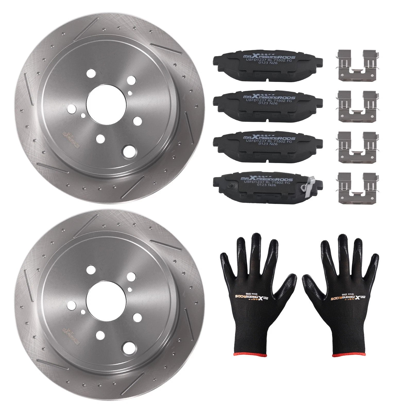 Set of 2 Rear Brake Rotors & Ceramic Pads for Subaru Legacy Outback (2010–2014) S31509