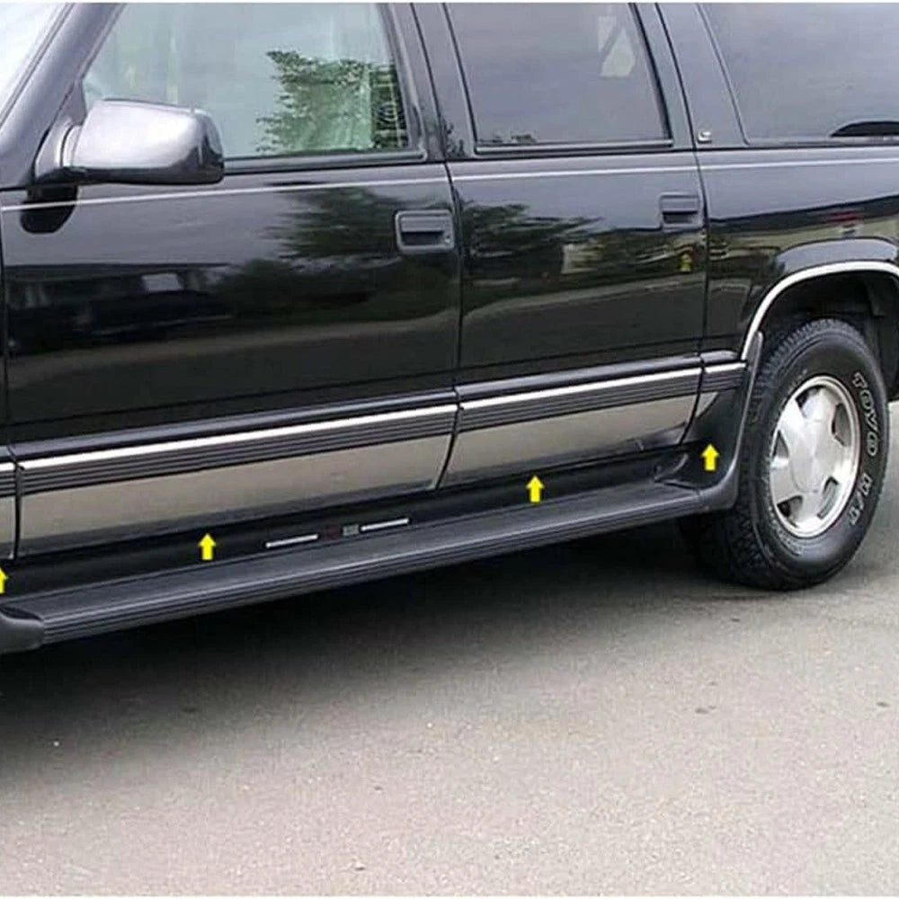 Chrome Door Molding Kit with Flares for 1992–1999 Chevy Suburban