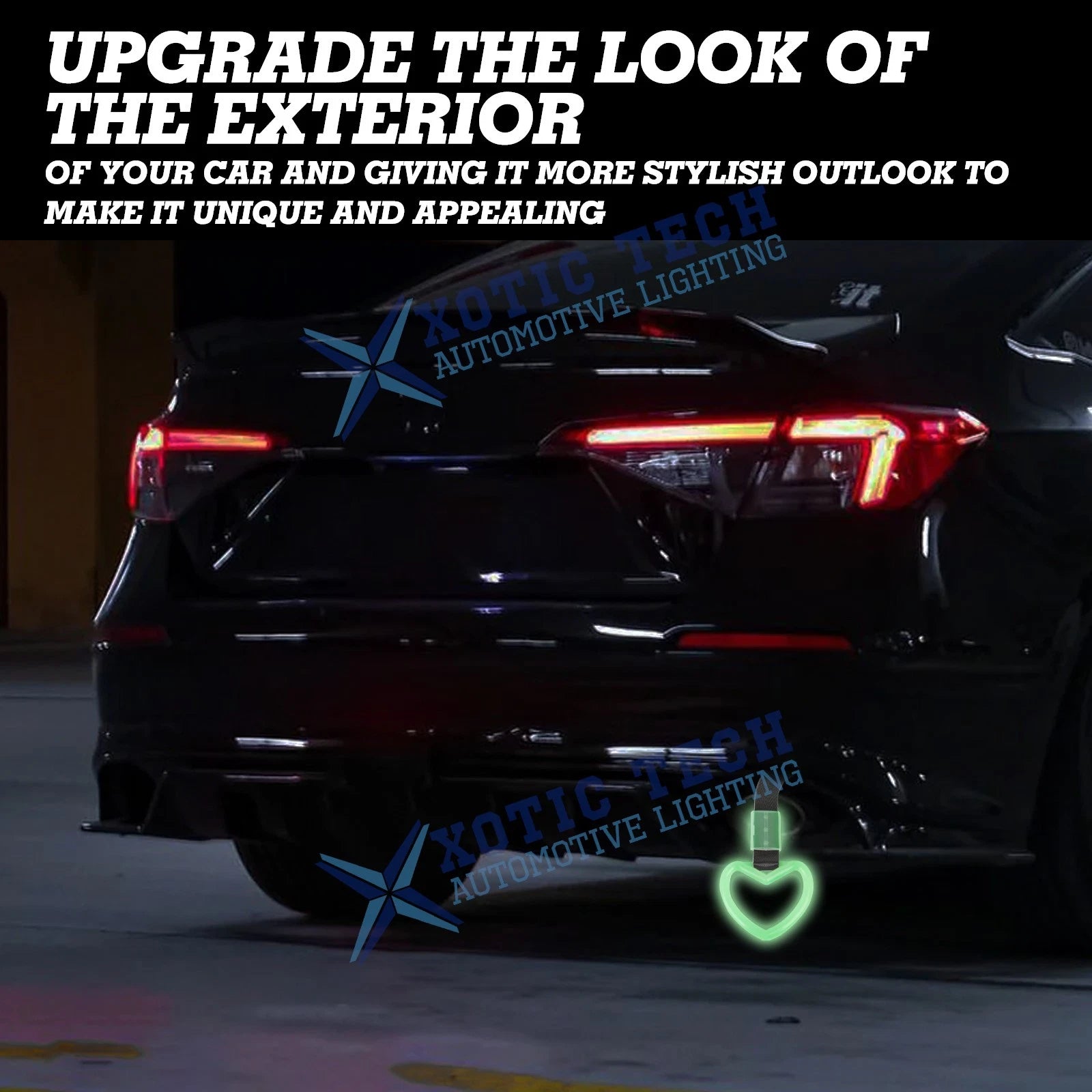 Luminous Tsurikawa Heart Shaped Car Warning Handle Ring for Japanese (-)