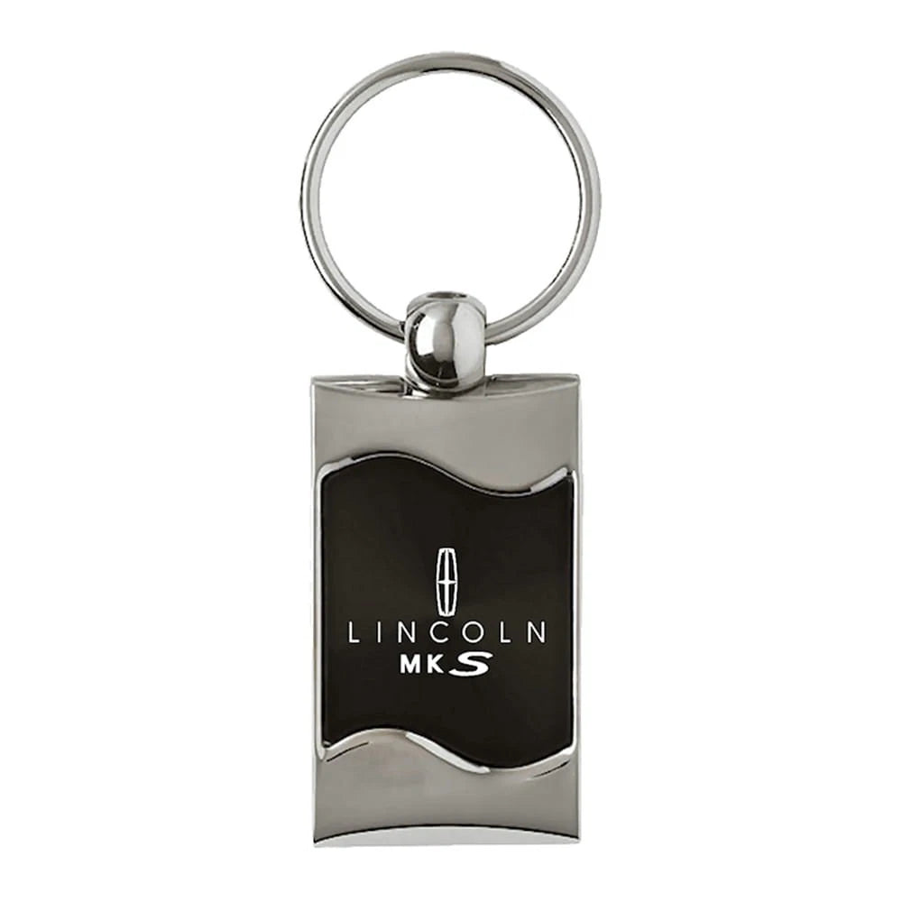 Black Rectangular Wave Keychain - Officially Licensed for Lincoln MKS